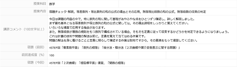 授業内容の報告書